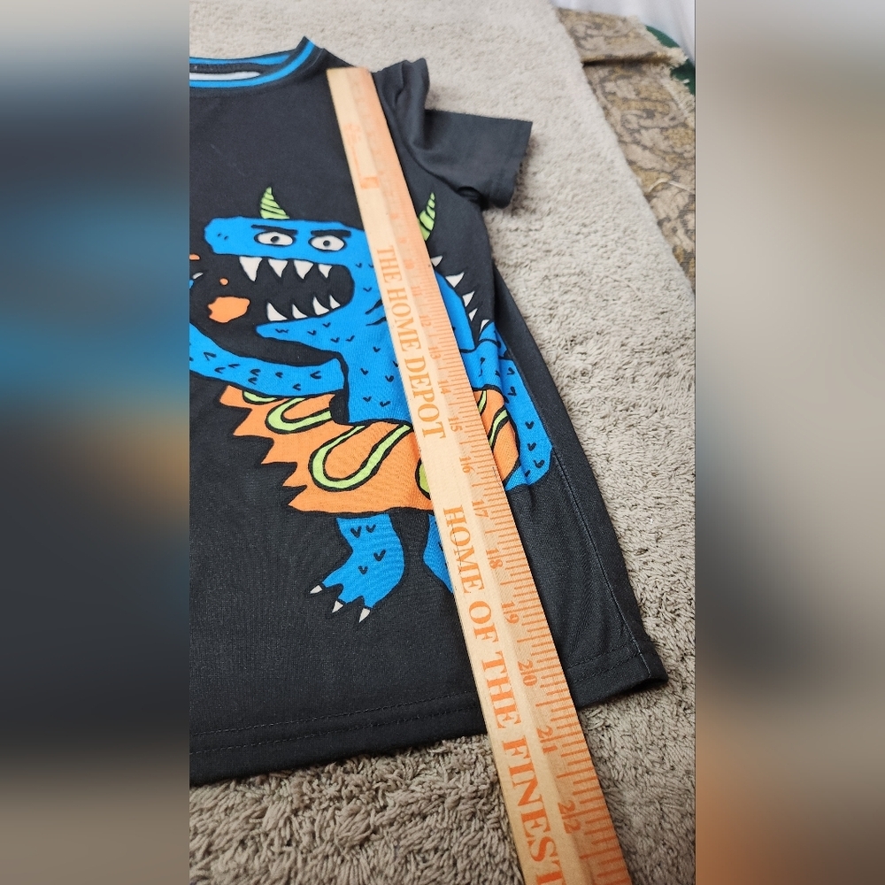 Kids Monster Graphic Pajama T-Shirt - Black - Cat & Jack - M (8) - Picture 9 of 10